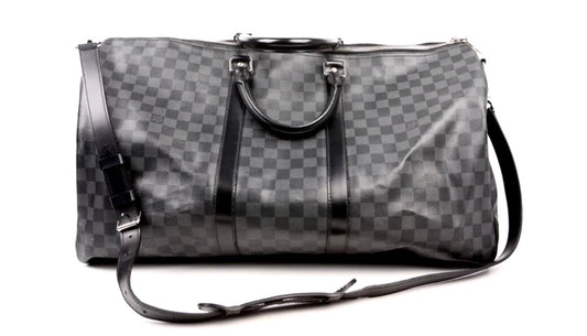 Louis Vuitton Damier Graphite Keepall Bandouliere 55 Travel Duffle Bag