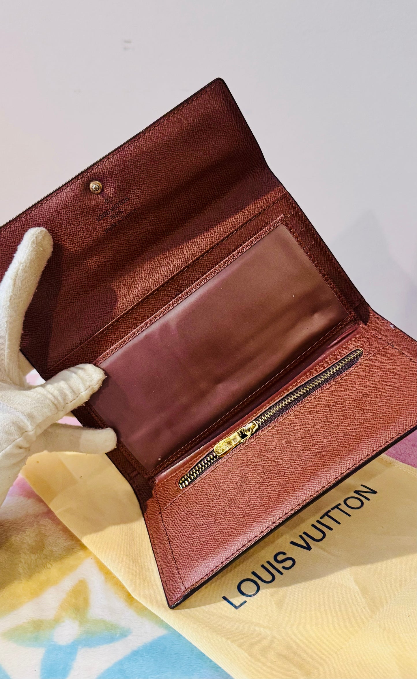 LV monogram long wallet