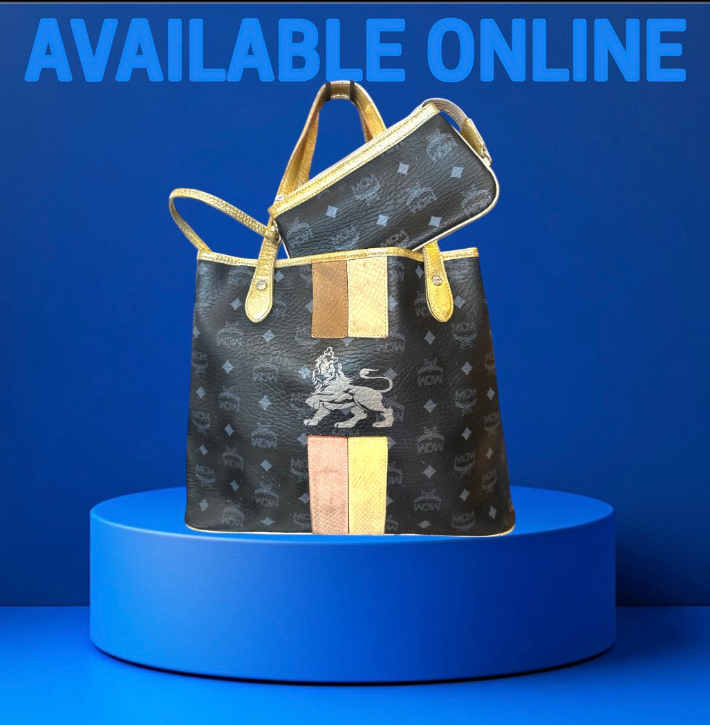 Mcm Visetos Lion Princess Leather Bag