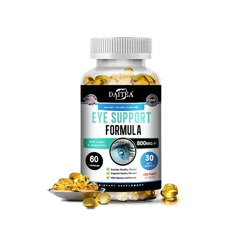 Lutein and Zeaxanthin, Eye Health Formula Supplement, Support Vision Health, Relieve Eye Strain, Non-GMO Capsules