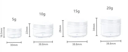 10 Pcs Empty Transparent Plastic Jars with Lids Round Storage Containers Wide Mouth Beauty Products Cosmetics Crafts and Foods