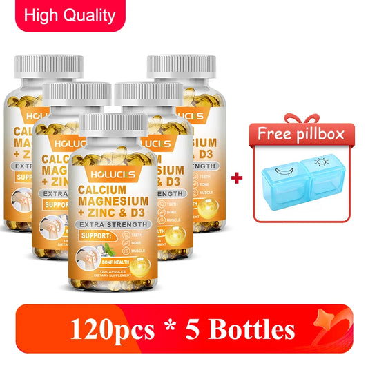 Bone Health Capsules, with Calcium, Magnesium, Zinc & D3, Supports Bone Strength, Muscle Function & Enhanced Nutrient Absorption