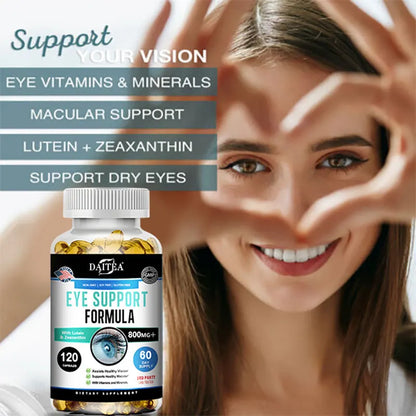 Lutein and Zeaxanthin, Eye Health Formula Supplement, Support Vision Health, Relieve Eye Strain, Non-GMO Capsules