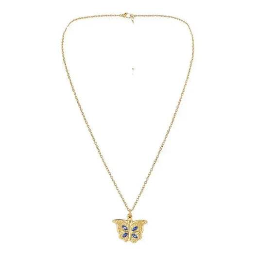 Exquisite Fashion Butterfly Necklace for Women I Love YOU Necklace Can Open Pendant Women's Jewelry Accessories Collares Mujer