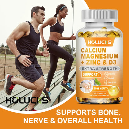 Bone Health Capsules, with Calcium, Magnesium, Zinc & D3, Supports Bone Strength, Muscle Function & Enhanced Nutrient Absorption