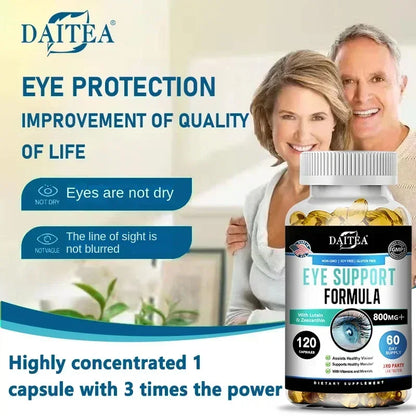 Lutein and Zeaxanthin, Eye Health Formula Supplement, Support Vision Health, Relieve Eye Strain, Non-GMO Capsules