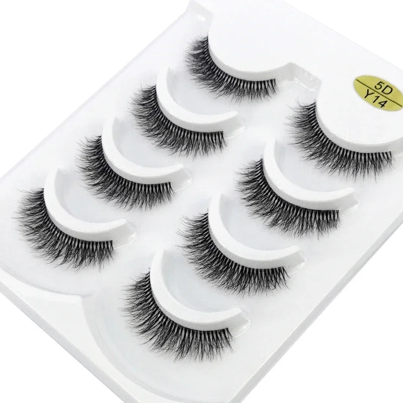 HBZGTLAD 4pairs mink lashes natural long invisible thin band fake lashes transparent terrier soft eyelashes extension Beauty
