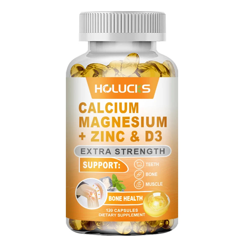 Bone Health Capsules, with Calcium, Magnesium, Zinc & D3, Supports Bone Strength, Muscle Function & Enhanced Nutrient Absorption