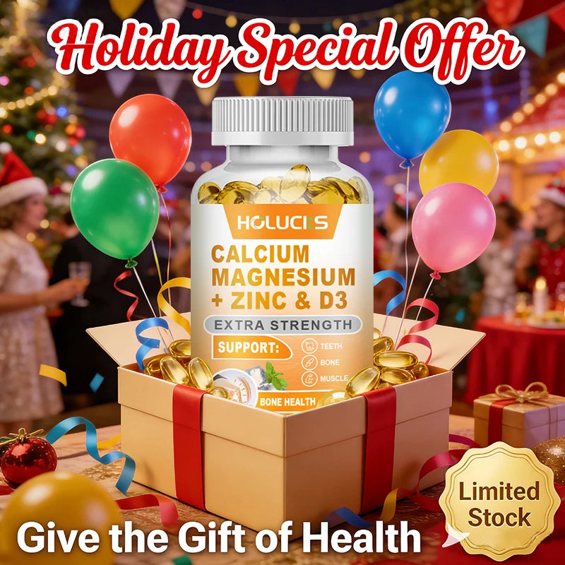 Bone Health Capsules, with Calcium, Magnesium, Zinc & D3, Supports Bone Strength, Muscle Function & Enhanced Nutrient Absorption