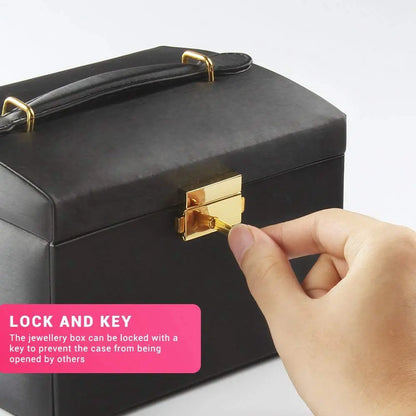 Jewelry Box case / Boxes / Cosmetic Box, Jewelry and Cosmetics Beauty case with 2 Drawers 3 Layers