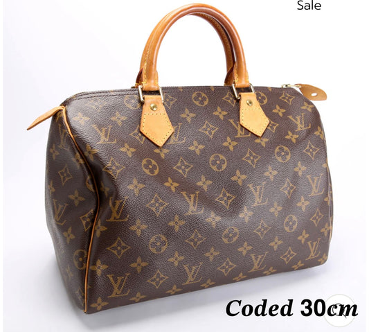 Louis Vuitton brown Monogram Satchel Top Handle Bag speedy 30