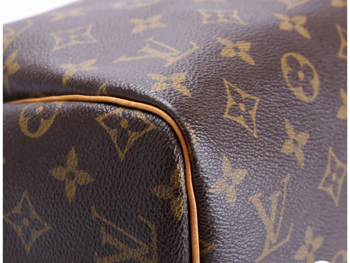 Louis Vuitton brown Monogram Satchel Top Handle Bag speedy 30