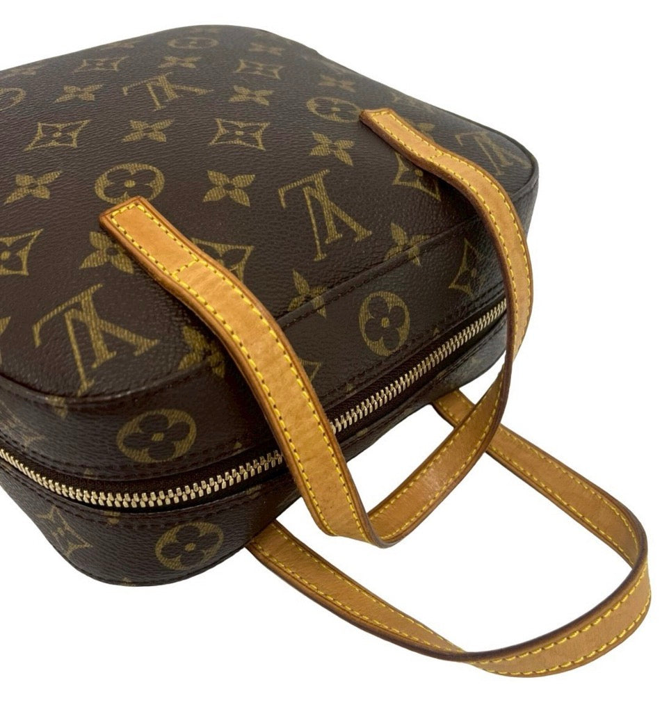 LOUIS VUITTON Spontini Bag Monogram Canvas Brown Women's