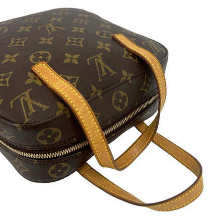LOUIS VUITTON Spontini Bag Monogram Canvas Brown Women's