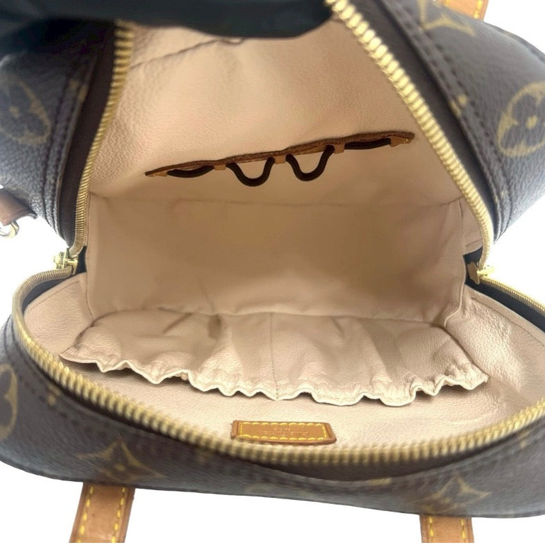 LOUIS VUITTON Spontini Bag Monogram Canvas Brown Women's
