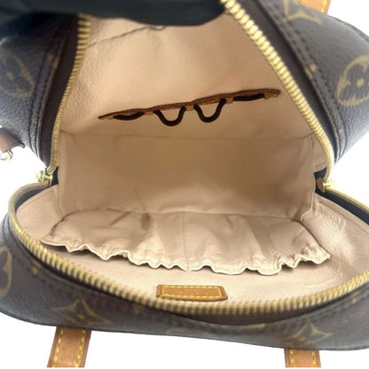 LOUIS VUITTON Spontini Bag Monogram Canvas Brown Women's