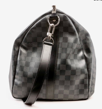 Louis Vuitton Damier Graphite Keepall Bandouliere 55 Travel Duffle Bag