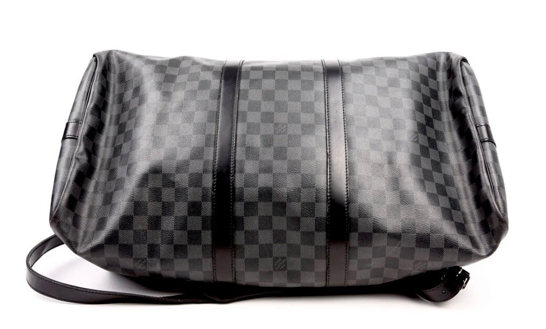 Louis Vuitton Damier Graphite Keepall Bandouliere 55 Travel Duffle Bag