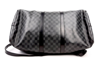 Louis Vuitton Damier Graphite Keepall Bandouliere 55 Travel Duffle Bag