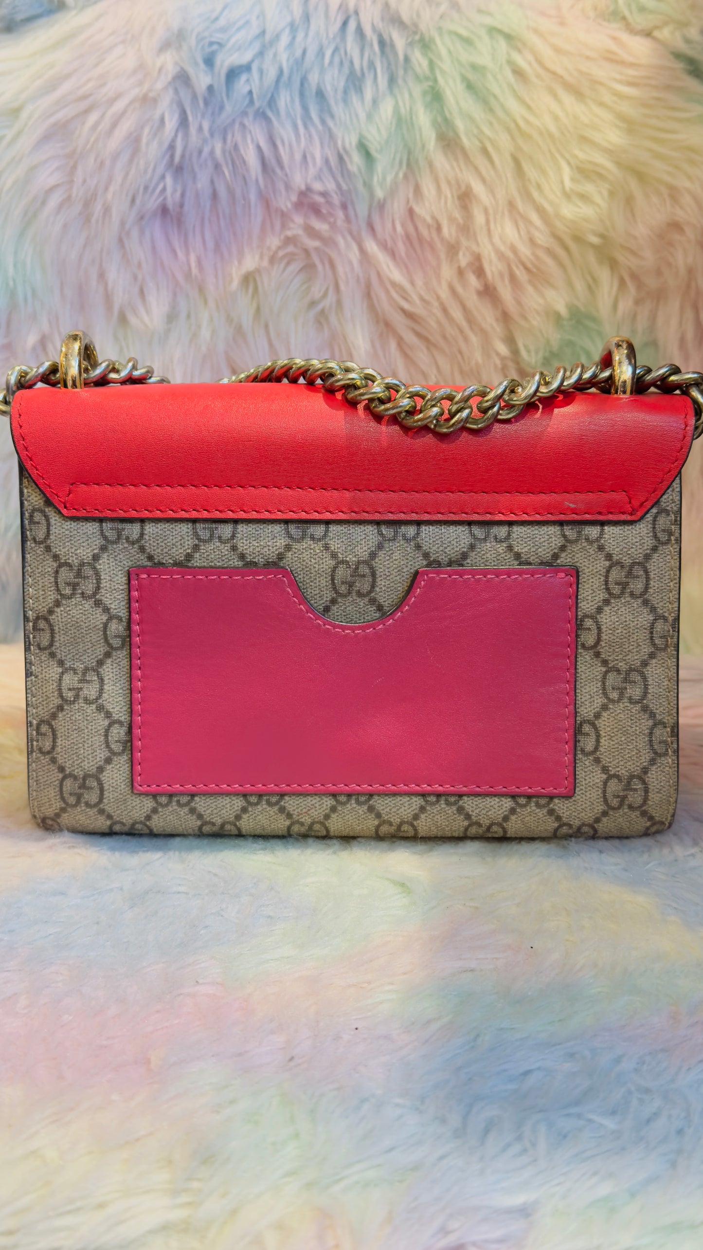 Gucci Small GG Supreme Padlock Crossbody