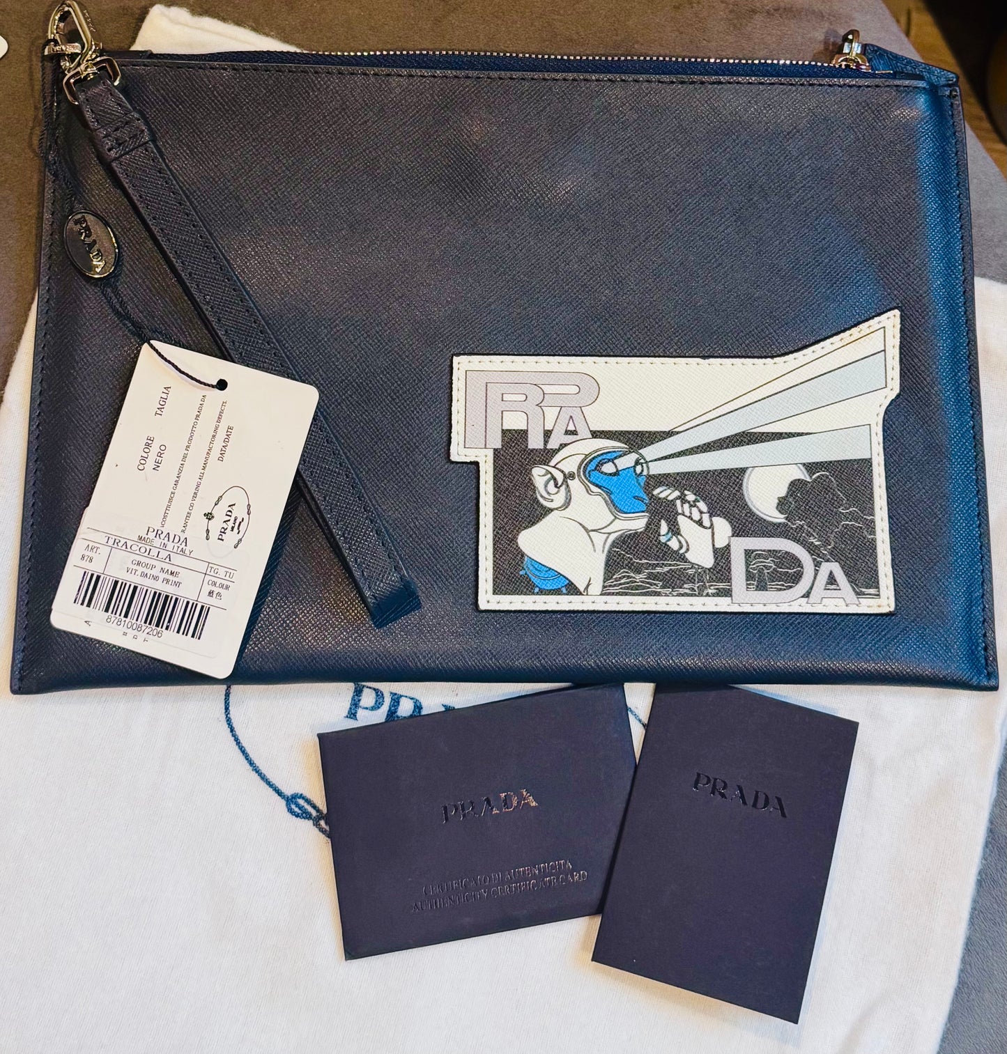 Brand new Prada Saffiano Clutch Document Holder