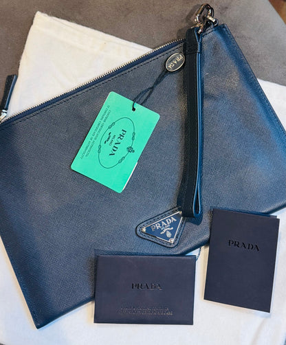 Brand new Prada Saffiano Clutch Document Holder