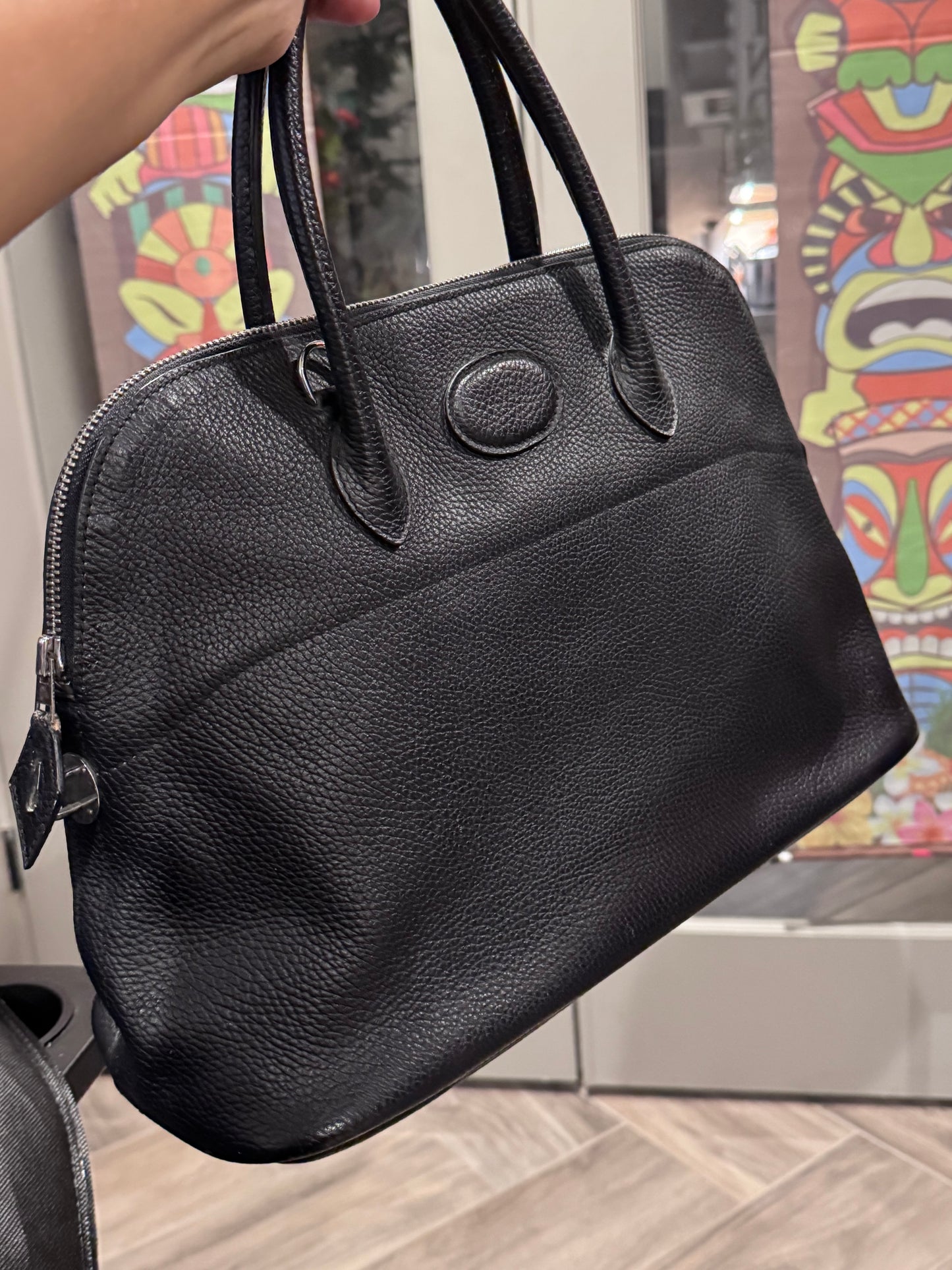 HERMES Bolide Black Taurillon Clemence Size 35
