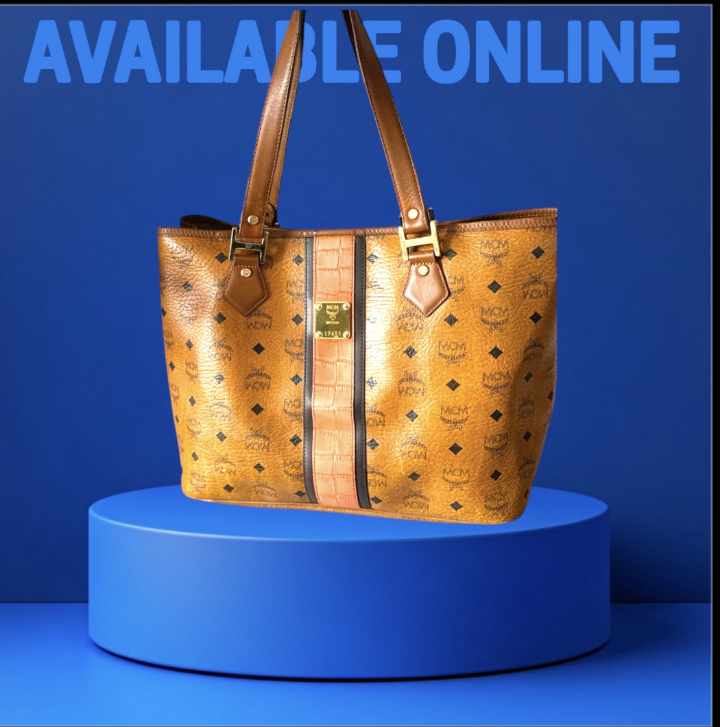 MCM Medium Shopper Reversible Cognac