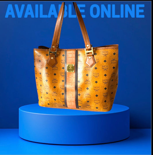 MCM Medium Shopper Reversible Cognac