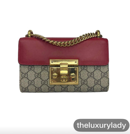 Gucci Small GG Supreme Padlock Crossbody