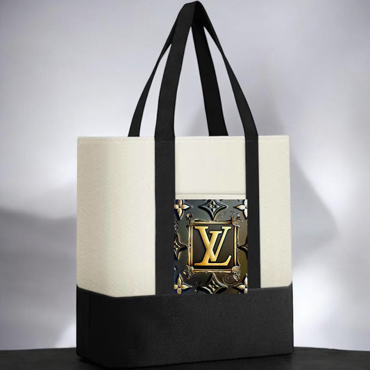 00010 black canvas large tote
