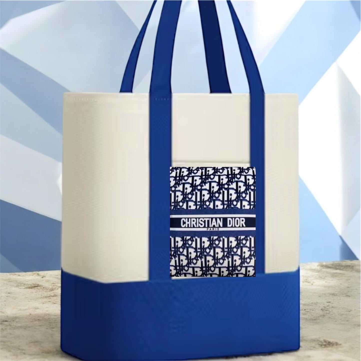 00011 Blue cd large tote