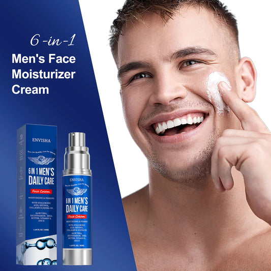ENVISHA 6 IN 1 Men's Facial Skin Care Cream Anti-aging Moisturizing Whitening Firming Skin Care Products Collagen Beauty Health