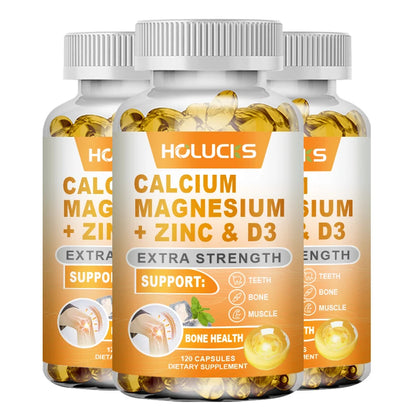 Bone Health Capsules, with Calcium, Magnesium, Zinc & D3, Supports Bone Strength, Muscle Function & Enhanced Nutrient Absorption