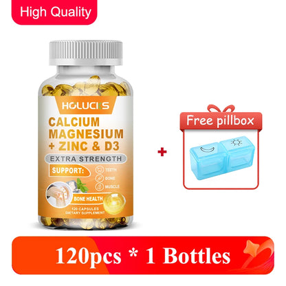 Bone Health Capsules, with Calcium, Magnesium, Zinc & D3, Supports Bone Strength, Muscle Function & Enhanced Nutrient Absorption