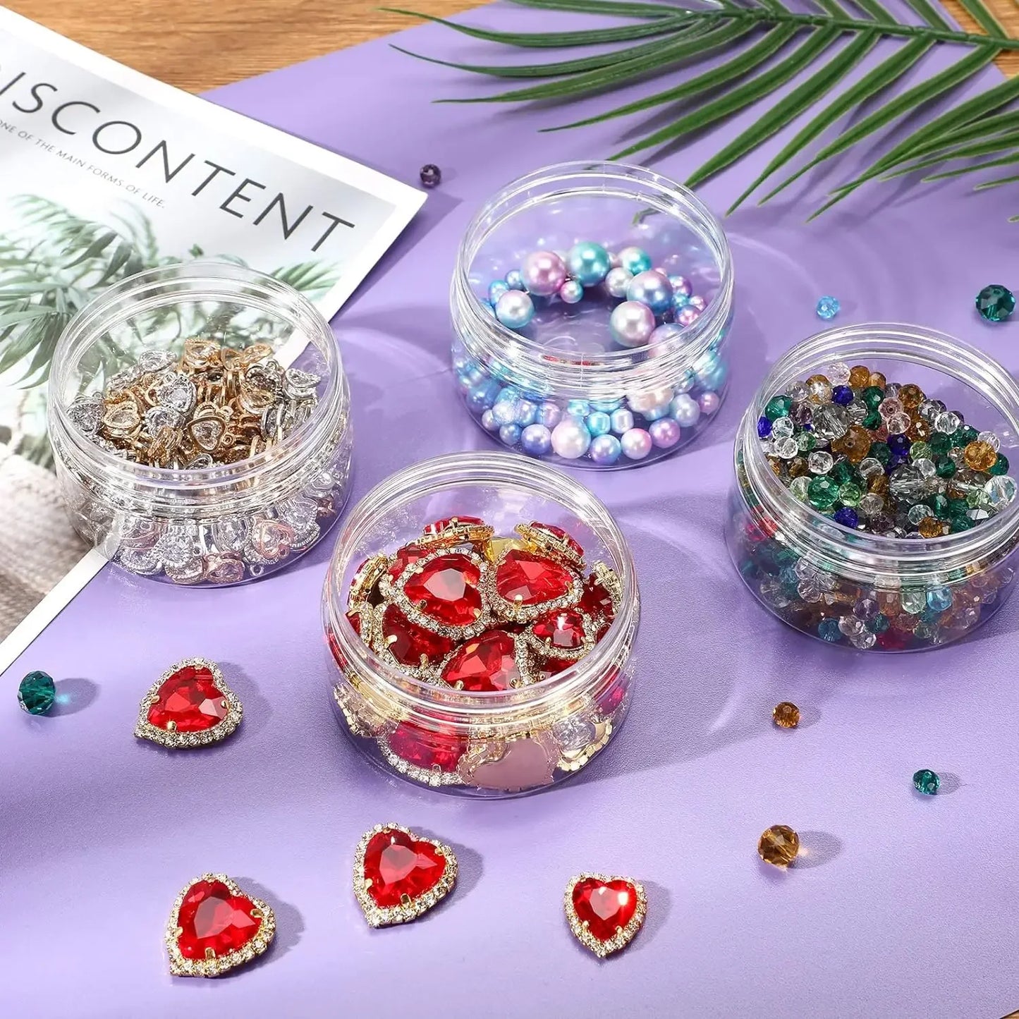 10 Pcs Empty Transparent Plastic Jars with Lids Round Storage Containers Wide Mouth Beauty Products Cosmetics Crafts and Foods